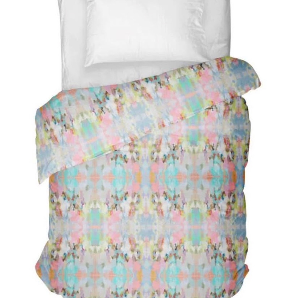 Blue and Pink Abstract Duvet Cover Bedding